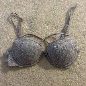 PINK Lace Crossy Bra